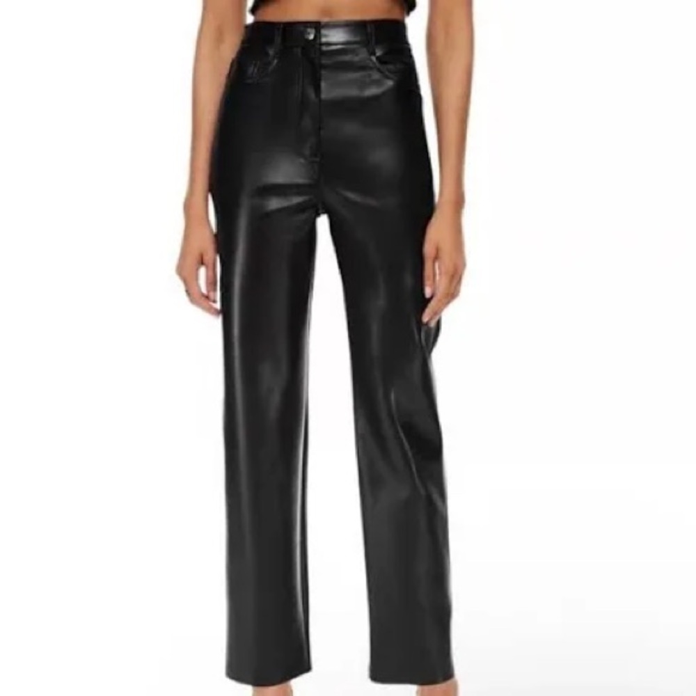 Aritzia Melina High-Waisted Leather Pants